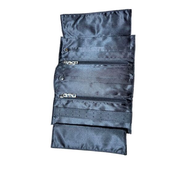 Leopard Print Silky Trifold Jewelry Travel Case - New - Picture 3 of 4